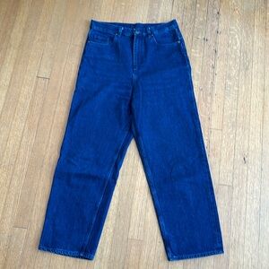 COS wide leg cropped blue jeans size 28